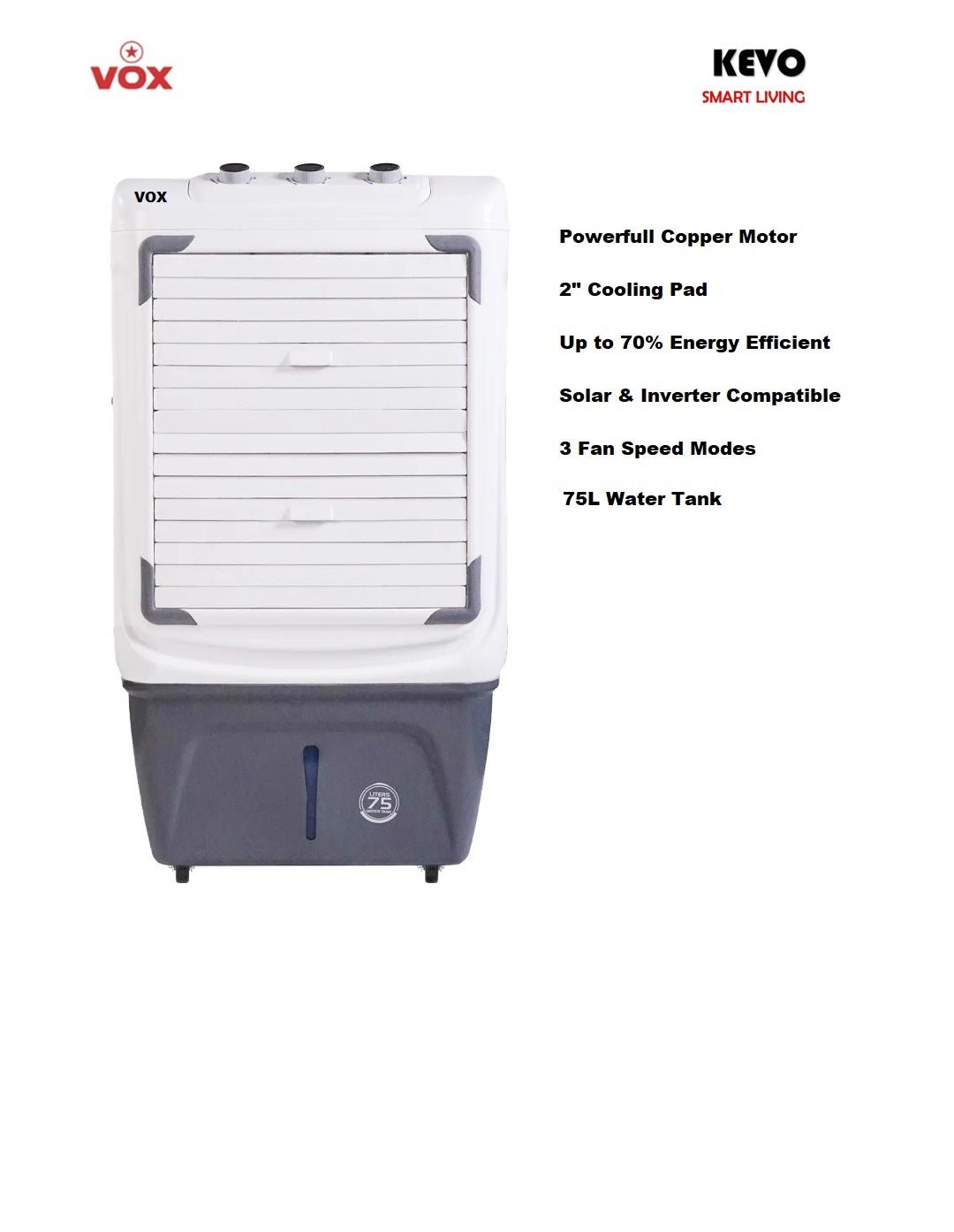 VOX 75L ROOM AIR COOLER KRC-75